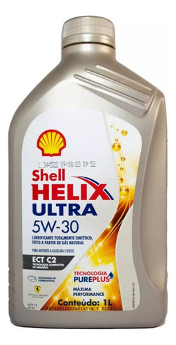 1l  Óleo Motor 5w30 Shell Helix Ultra Ect C2 Flex E Diesel
