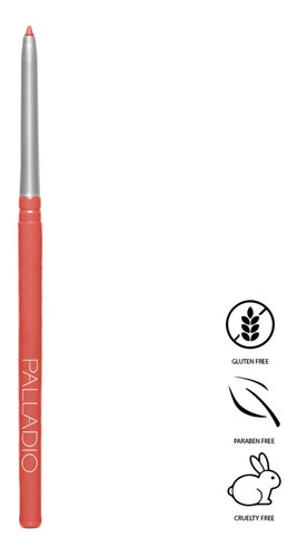 Delineador Labial Retráctil Waterproof X0.28gr Palladio Color Raspberry