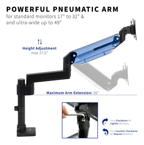 Soporte Brazo Para Monitor 49 Pulgadas De Mesa Vivo Alto