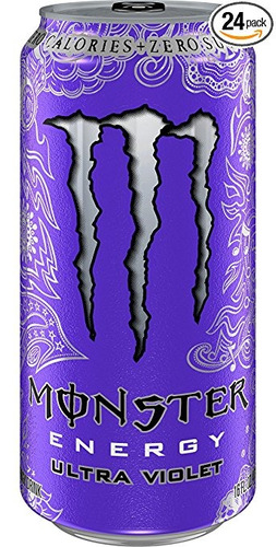 Monster Energy, Ultra Violeta, De 16 Onzas (paquete De 24)