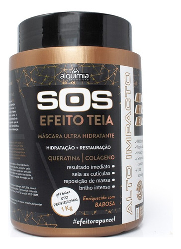 Máscara Capilar Ultra Hidratante Sos Efeito Teia 1kg