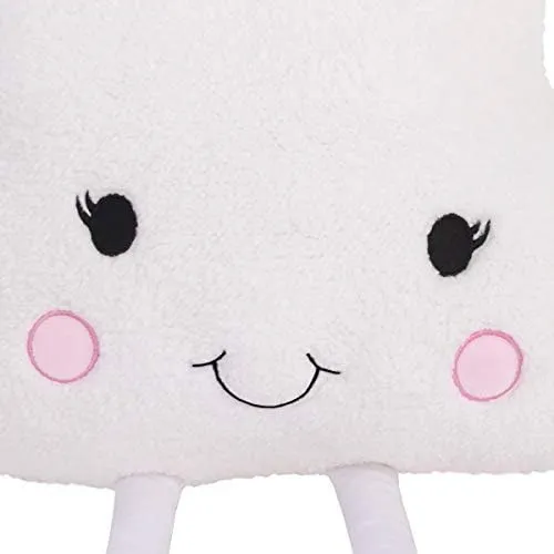 Little Love De Nojo Nube Blanca Con Cara Bordada Rosa Y Zapa