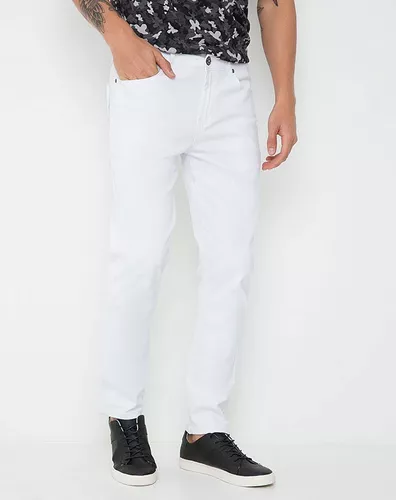 Elevado Mono corriente Jeans Hombre Blanco | MercadoLibre 📦