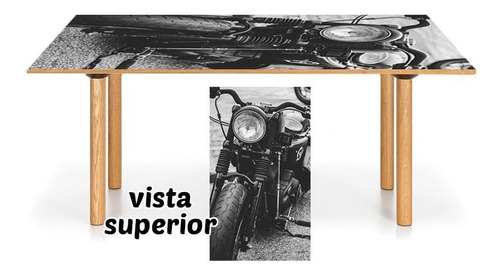 Vinilo Para Mesa Moto Fierro Rueda Motor Casco Vinilo M17