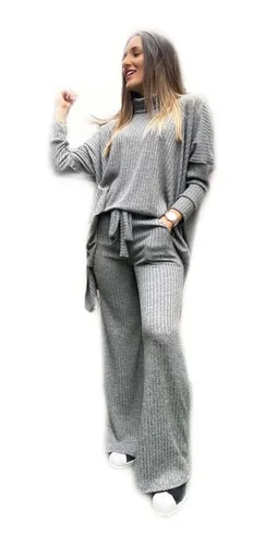Pantalon Palazzo Lanilla Morley Elastiz. C Bolsillos Y Lazo