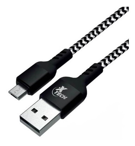 Cable Trenzado Usb 2.0 A Micro-usb-b Xtech Xtc-366 Negro