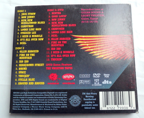 2 Cds + Dvd * Grateful Dead - Rocking The Cradle Egypt 1978 (Usado)