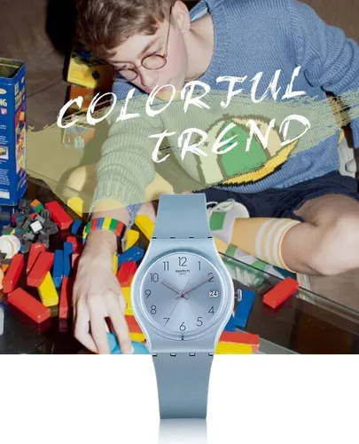 Reloj De Mujer Swatch Gl401 Azulbaya + Regalo !!!