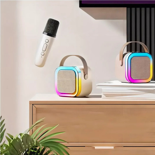 Parlante Bluetooth Con Micrófono Inalámbrico Con Luz