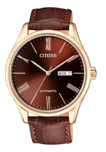 Relógio Citizen Masculino Automatico Tz20804r Rose Vinho