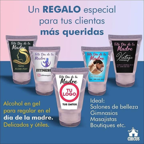 Alcohol En Gel Personalizado Día De La Madre, Promocional