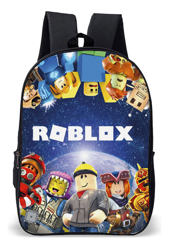 Mochila Escolar Infantil Menino Game Blox Cor Ms0229 Desenho Do Tecido Lisa