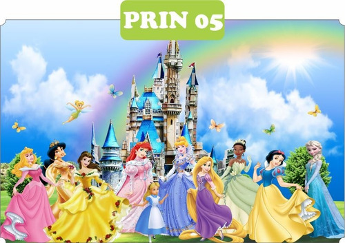 Imagem 3 de 10 de Papel De Parede Auto Colante Adesivo Princesas Barbie 3m²