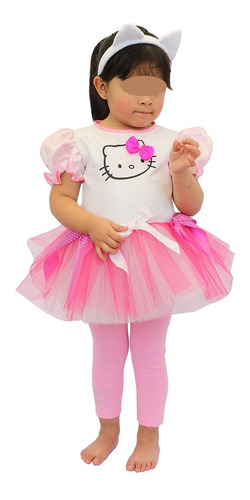 Disfraz Vestido Estilo Hello Kitty De Lujo Con Accesorios