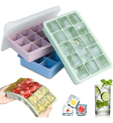 Molde De Hielo De Tres Piezas, Bandeja For Cubitos De Hielo
