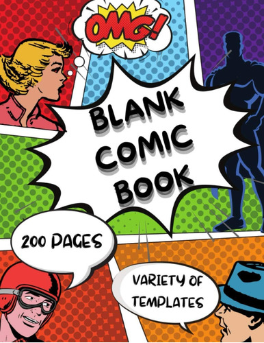 Libro: Blank Comic Book 200 Pages Variety Of Templates: Draw