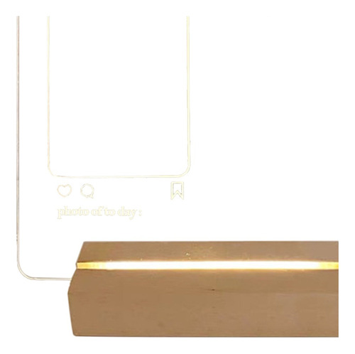 Tablero De Notas De Escritorio Acrílico Memo Borrable Led
