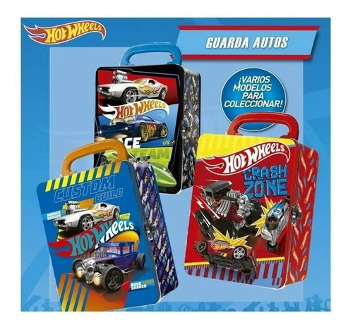 Hot Wheels Porta Autos Maletin Lata Caja Metal Car Case Edu
