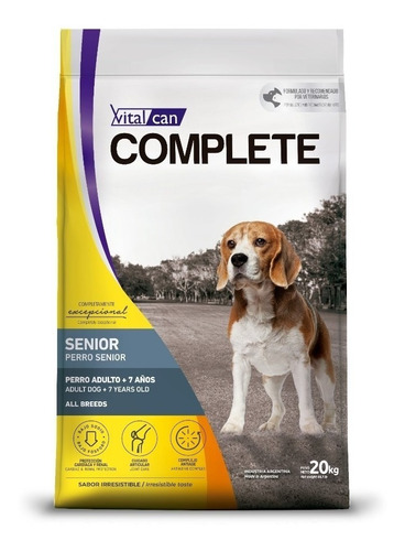 Imagen 1 de 1 de Alimento Vitalcan Complete para perro senior todos los tamaños sabor mix en bolsa de 20 kg