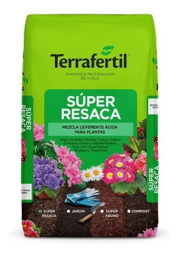 Sustrato Super Resaca Terrafertil Para Cultivos 20 Lts