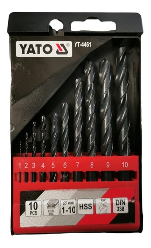 Brocas De Acero  Profesional Yato Yt-4461 10 Piezas