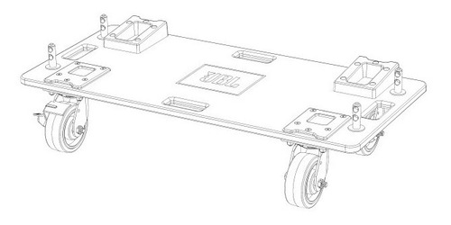 Carro Jbl Vtx-v20-vt Transporta 4 Gab Vtx V20 35 X16 