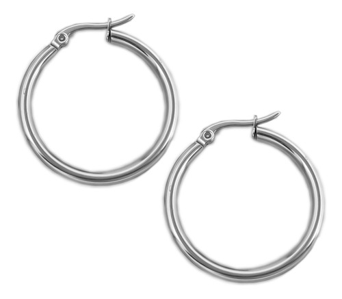 Par Aros Argollas Cubanas 40mm (gruesas 3mm) Acero Q C:4797