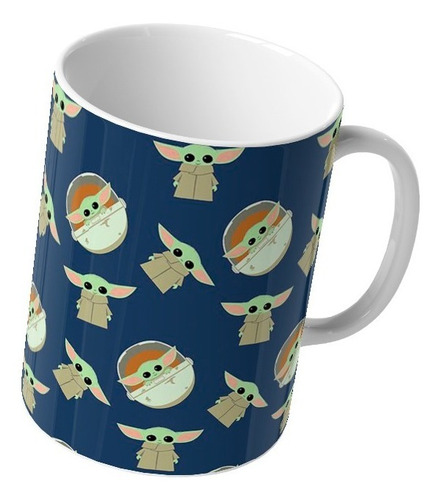 Taza Mini Yoda Mandalorian Patrón Nueva Cerámica Cafe Te