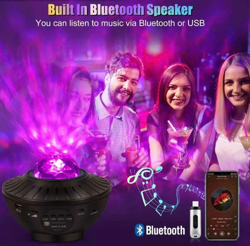 Proyector Led Universo Estrellas Galaxia Bluetooth Parlante