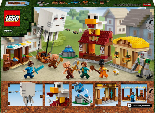 Lego Minecraftel Ataque A La Aldea Del Globo De Ghast 21273 555 A Minecraft Movie