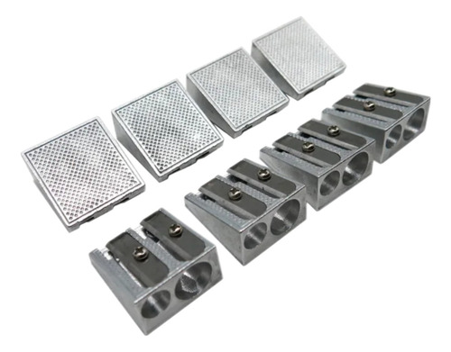 6 Sacapuntas Metalico Doble Orficio Utiles Escolares