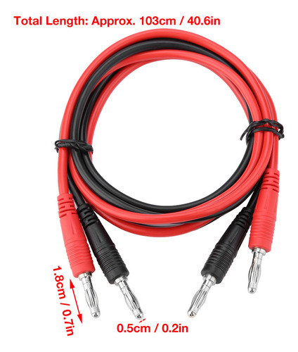 Cable P1041, 2 Piezas, 4 Mm, Prueba De Enchufe Tipo Banana A