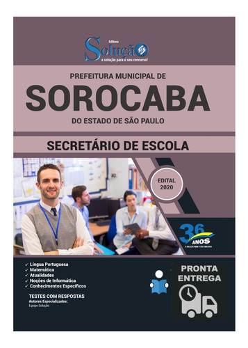 Apostila Secretário De Escola 2020 Prefeitura De Sorocaba  