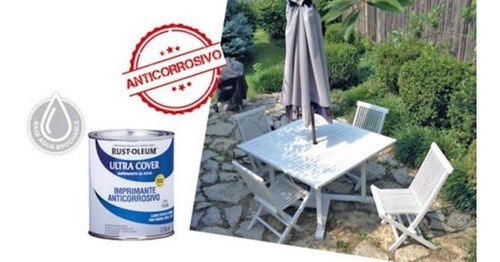 Imagen 4 de 5 de Primer Anticorrosivo Ultra Cover Base Agua Color Gris 946 Ml