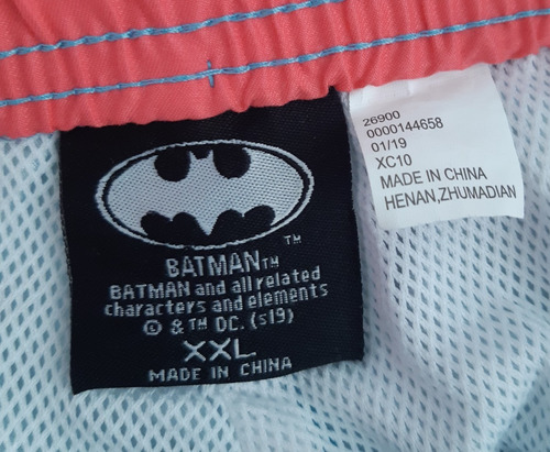 Bermuda Hawaiana Batman Y Robin Hombre Talla Xxl (Usado)
