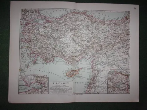 Mapa Asia Menor Publicado En 1912 (Usado)