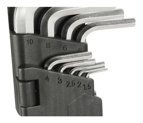 Imagen 2 de 7 de Llaves Allen Punta Bola Redonda X 9 Piezas Davidson 2290