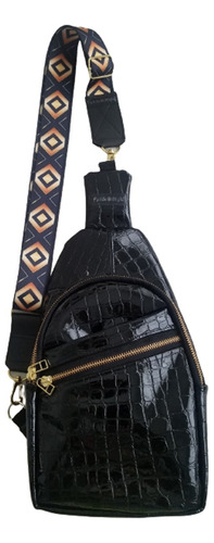 Mochila Morral Bandolera Cruzada Mujer Gold Exclusiva Felisi