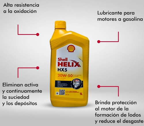 Aceite Mineral Shell Helix Hx5 20w50