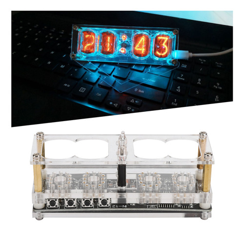 Reloj De Tubo Nixie In12 Led 4bit Sevencolor Rgb Led