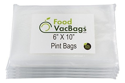 200 Foodvacbags 6  X 10  Bolsas De Vacío Sellador 4 Mil