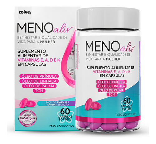 Meno Aliv® 3 Potes - Fórmula Natural Para Bem-estar Mensal