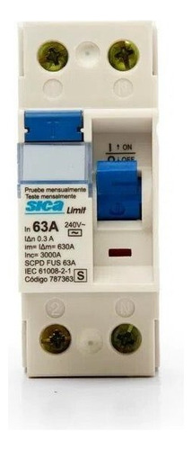 Interruptor Diferencial 2x63A Industrial 300mA Sica