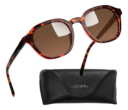Lentes De Sol Joopin M1123 Mujer Hombre Polarizado Moda Cuadrados Uv Gafa Carey/marrón