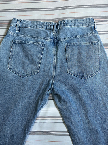 Calça Slim Cropped Em Jeans Com Bolsos Azul - Bluesteel (Usado)
