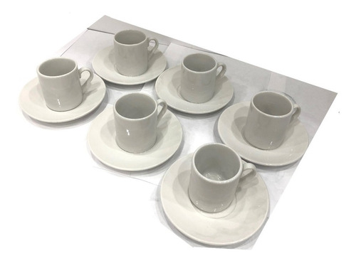 Set X 6 Tazas De Cafe Chico Y Su Plato