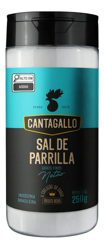 Sal De Parrilla Original Graos Finos Netao Canta Gallo 250g
