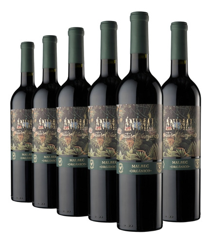 Vino Animal Malbec Orgánico Caja  X 6 X 750ml.