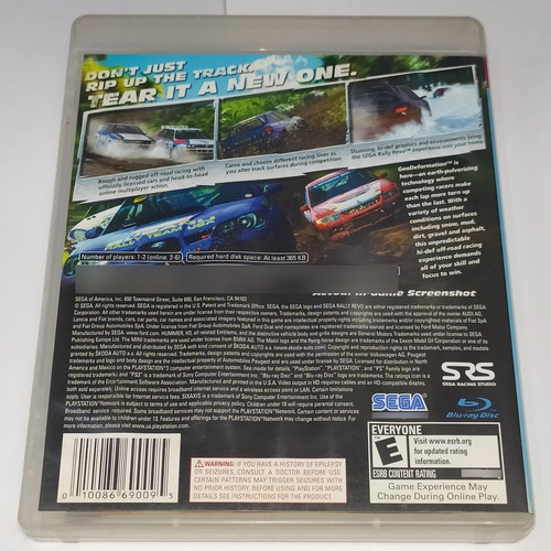 Sega Rally Revo Ps3 - Longaniza Games (Usado)