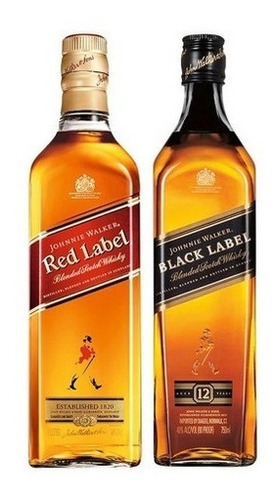 Combo Jhonnie Walker - Red Label 1l + Black Label 1l